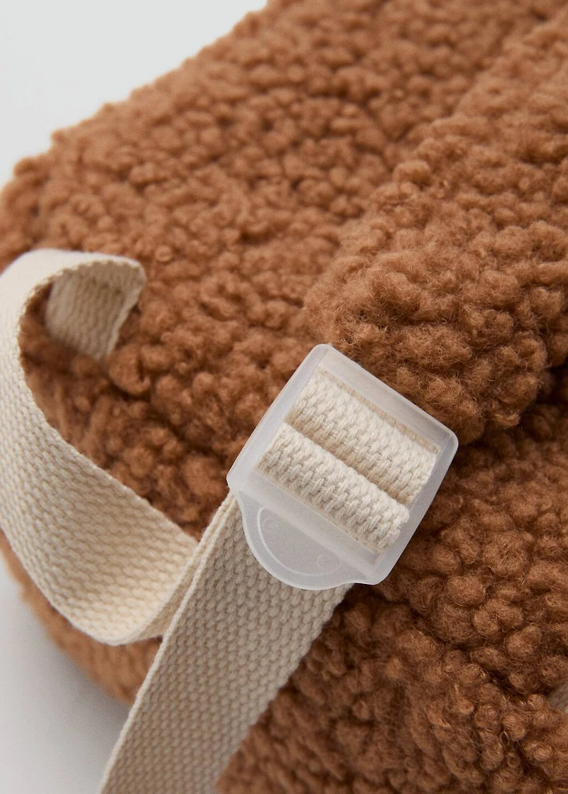 Sheepskin bear backpack