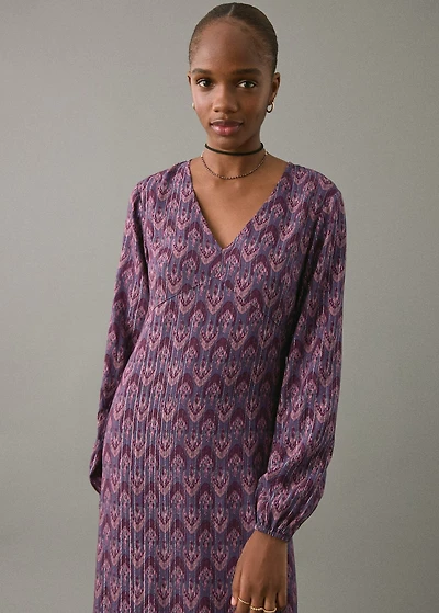 Lurex print dress