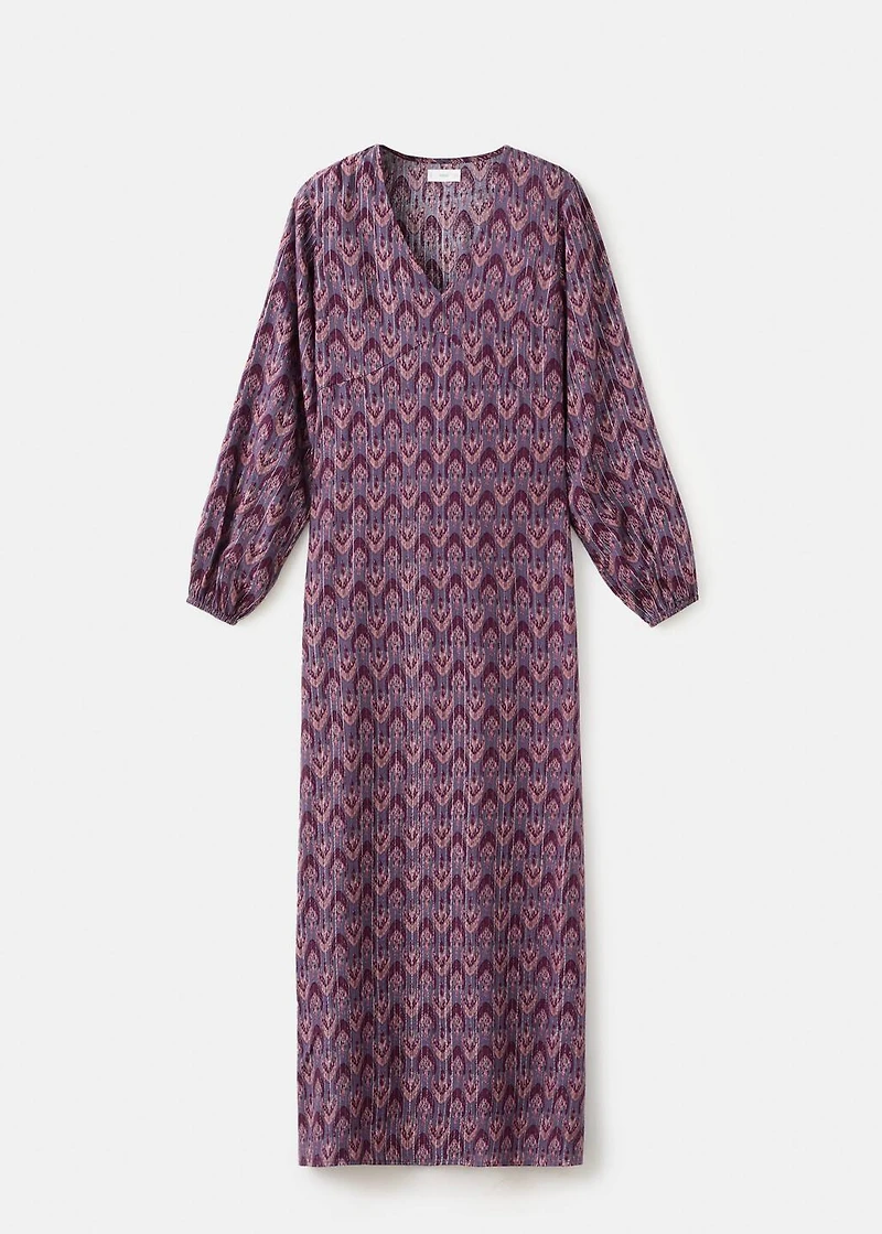 Lurex print dress