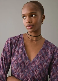 Lurex print dress