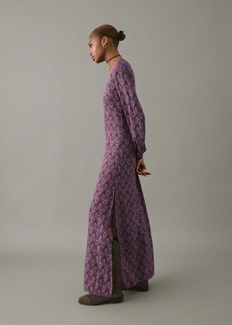 Lurex print dress