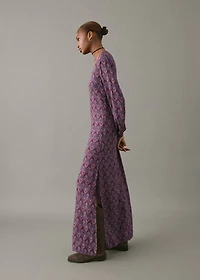 Lurex print dress