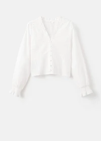 Textured cotton blouse