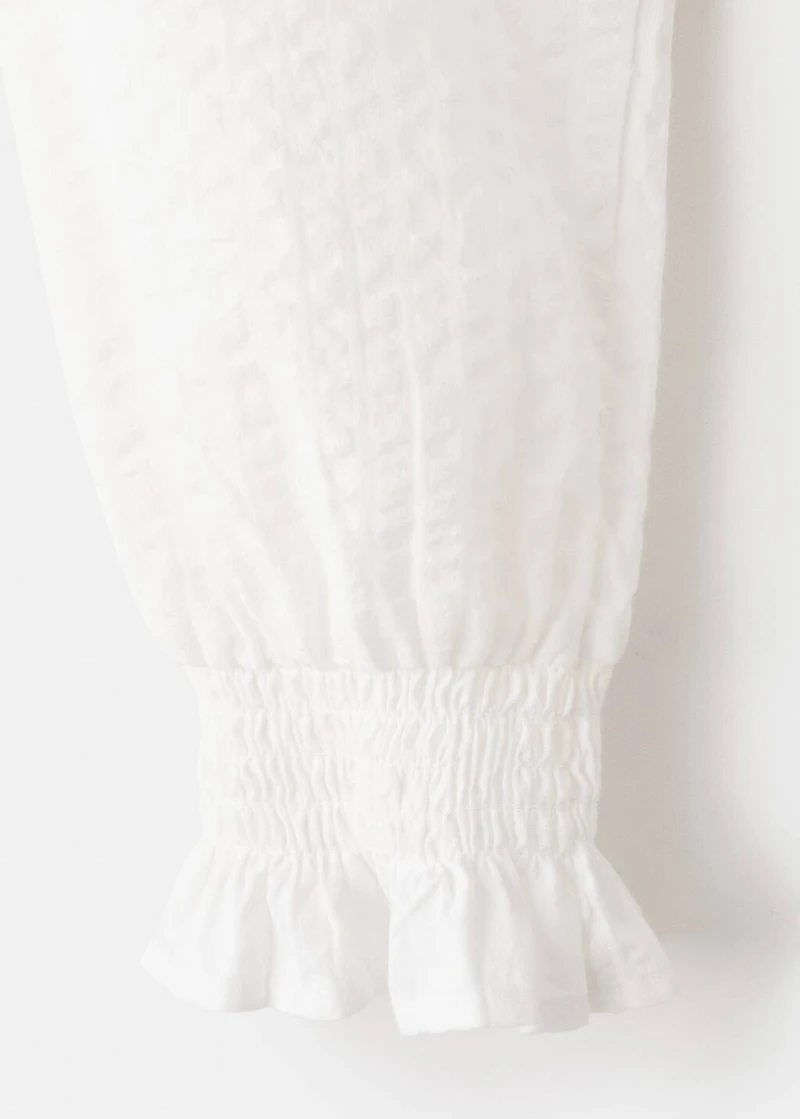 Textured cotton blouse