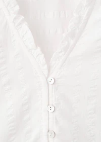 Textured cotton blouse