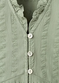 Textured cotton blouse