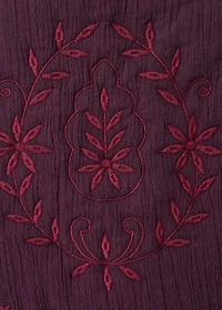 Floral-embroidered vest