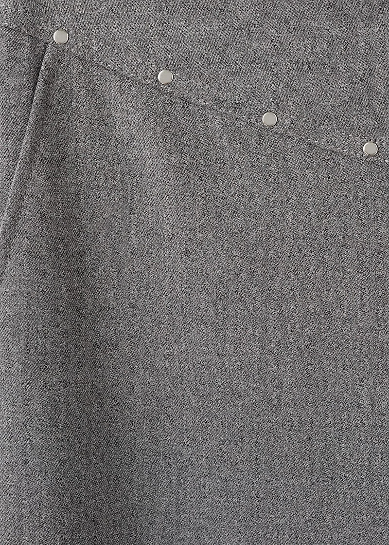 Low-waist studded pants