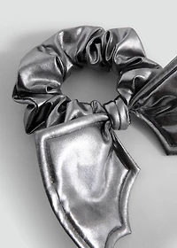 Metallic bat hair tie