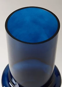 Cylindrical glass vase