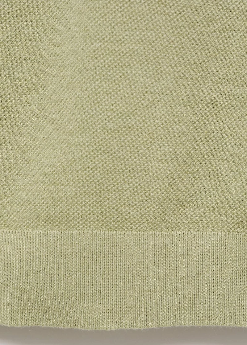Cotton fine-knit t-shirt