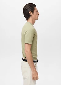 Cotton fine-knit t-shirt