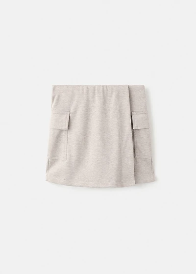 Cargo pocket skirt pants