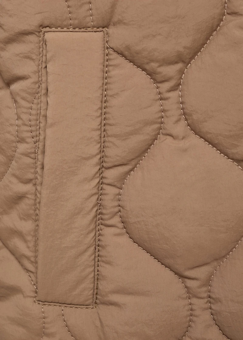Quilted long coat