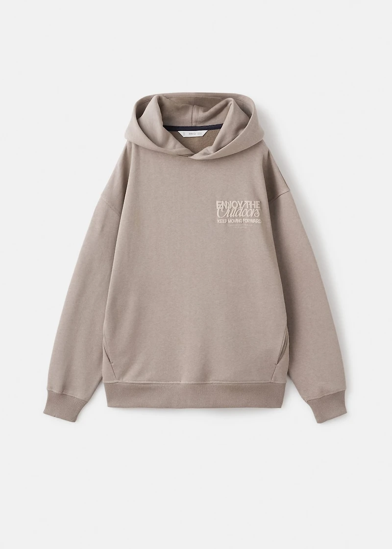 Printed embossed sweatshirt