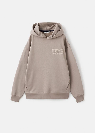 Printed embossed sweatshirt