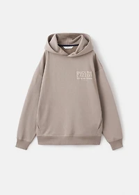 Printed embossed sweatshirt