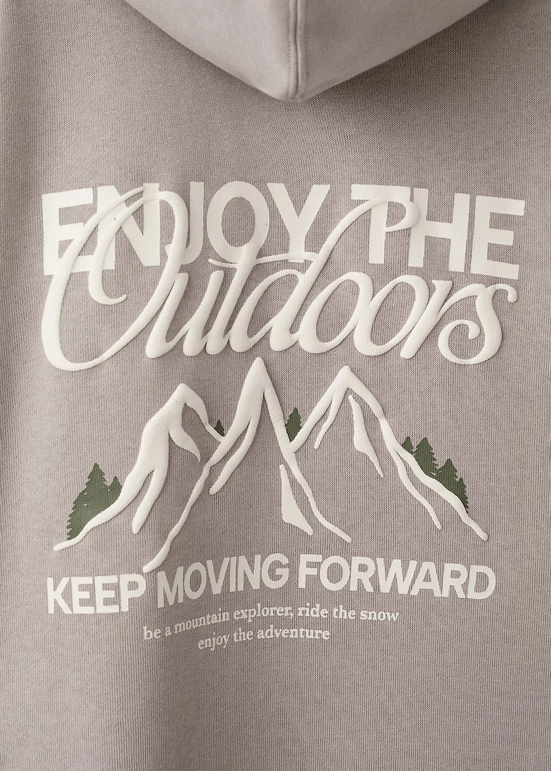 Printed embossed sweatshirt
