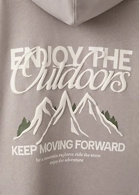 Printed embossed sweatshirt
