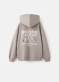 Printed embossed sweatshirt
