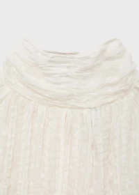 Bow textured blouse