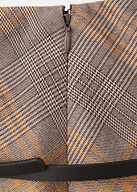 Belt checked skirt