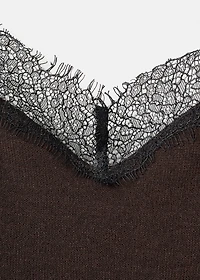 Lace suspenders top