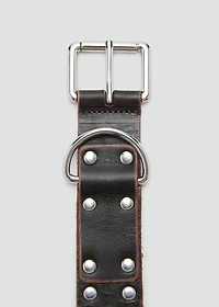 Stud leather belt