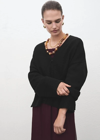 V-neck cardigan
