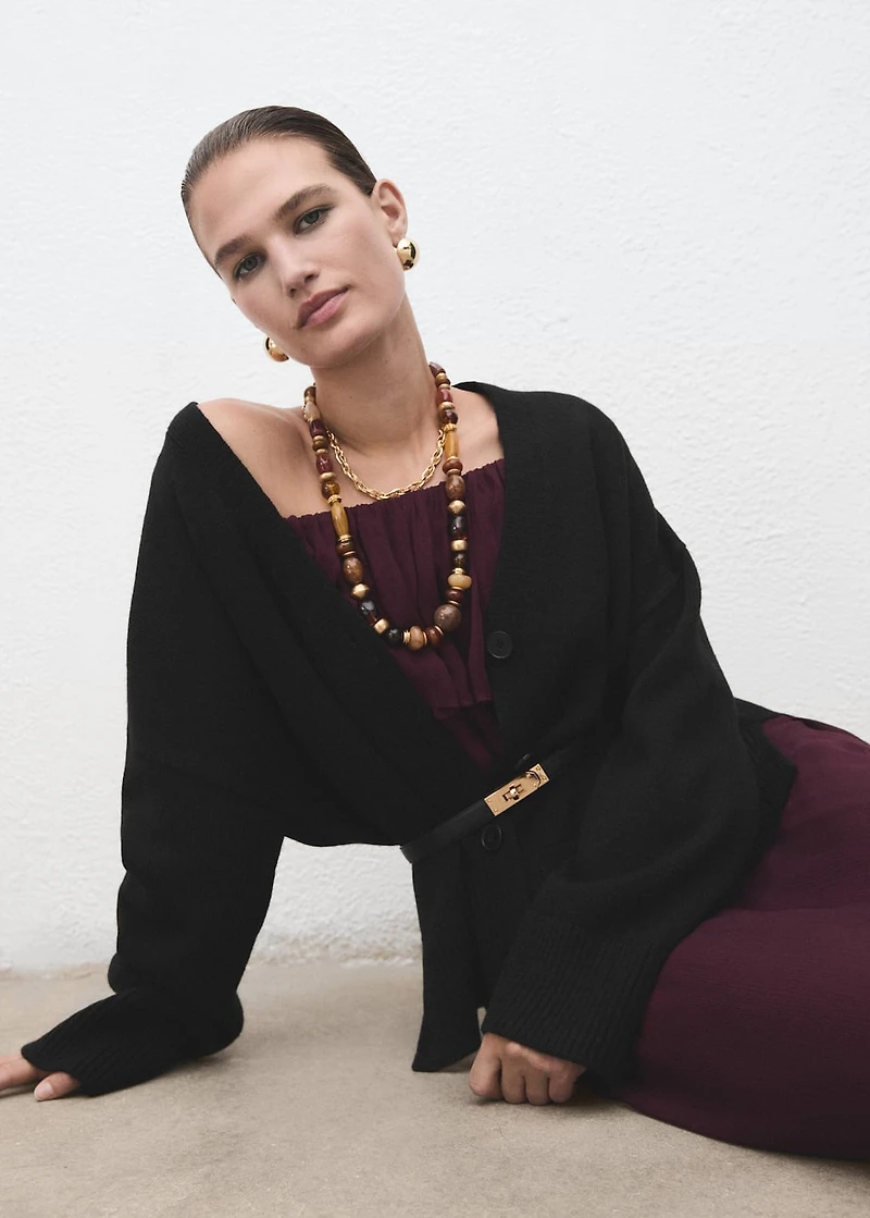 V-neck cardigan