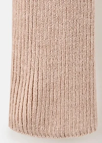 Ribbed knitted polo-neck playsuit