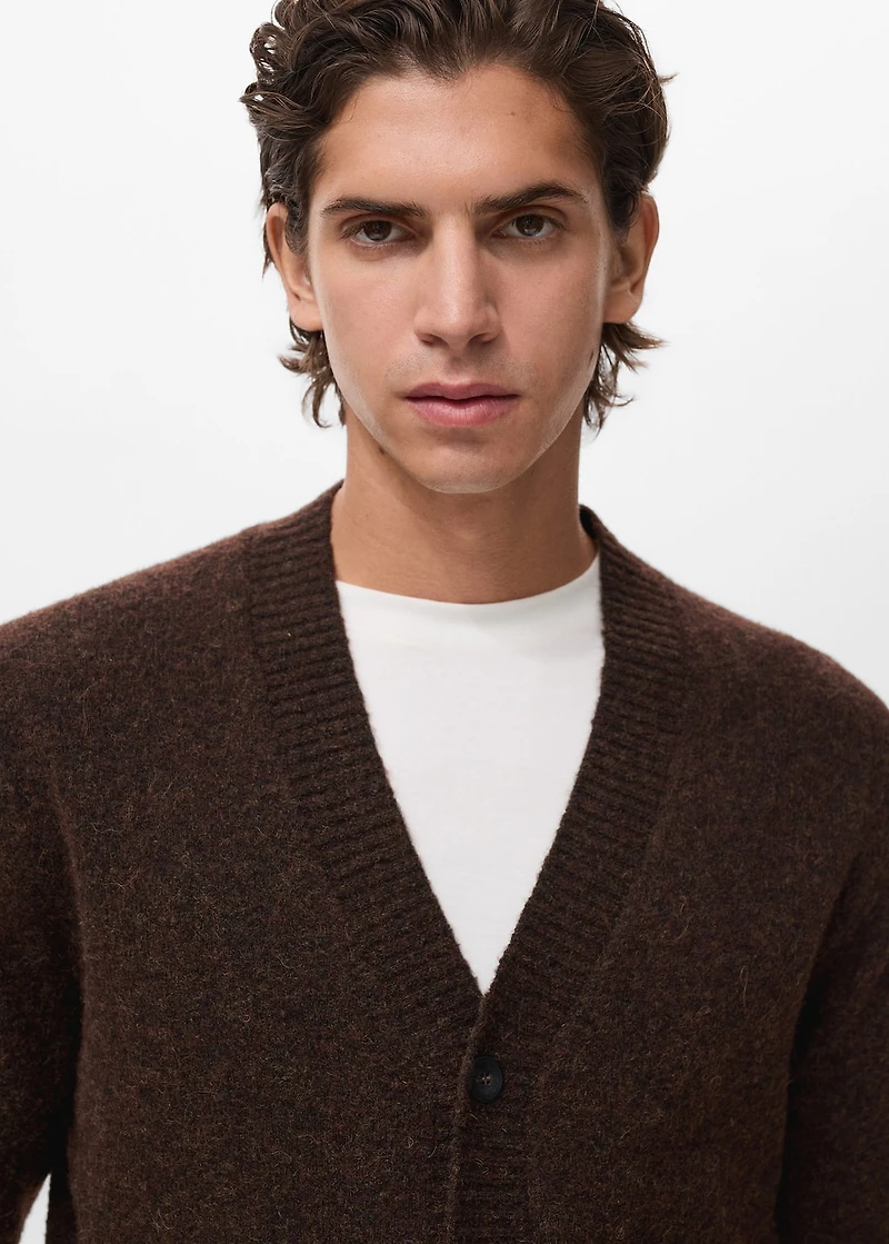 Wool-blend cardigan