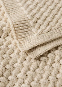 Interwoven knit throw