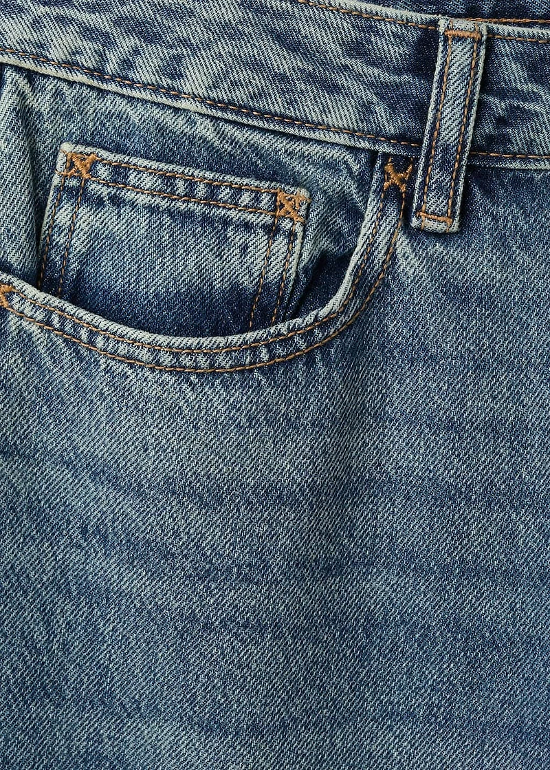 Straight cotton jeans