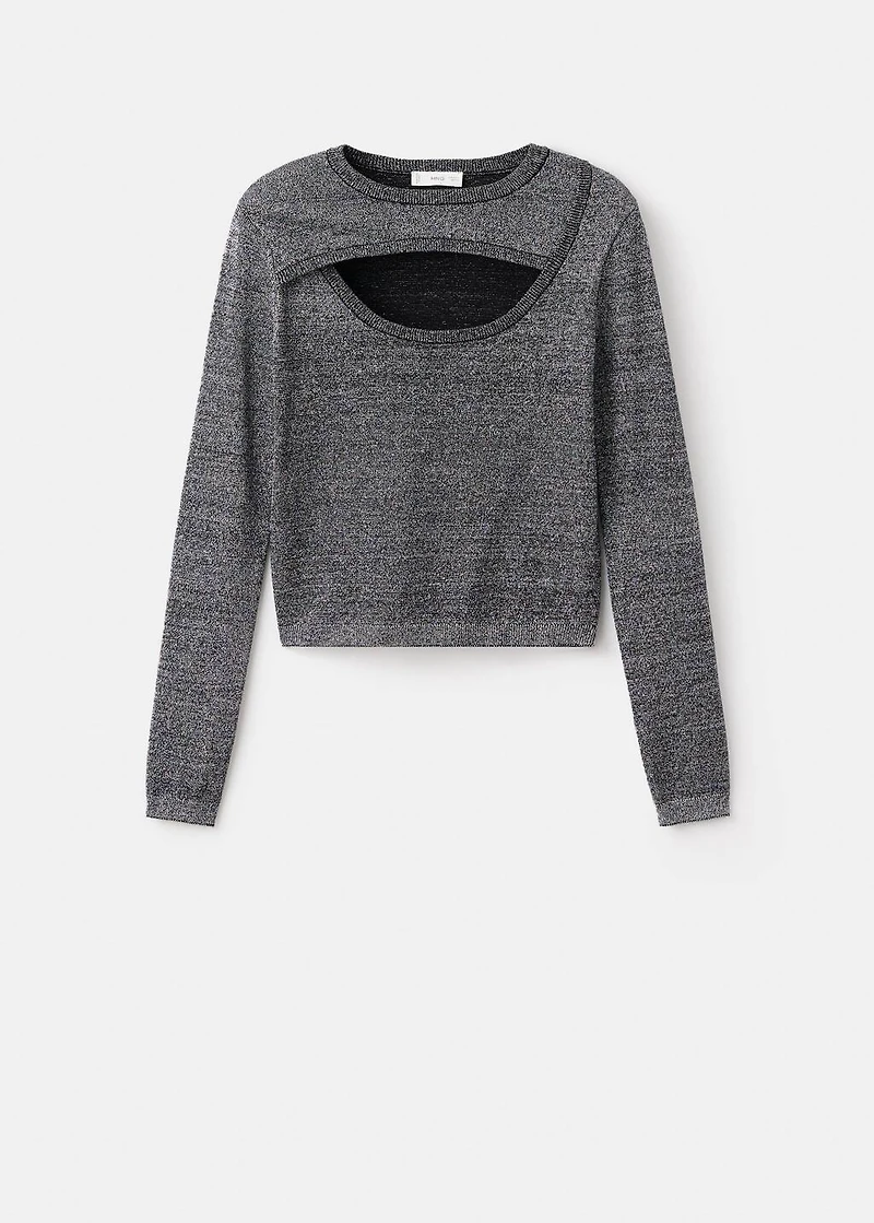 Sparkly top with opening