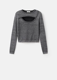 Sparkly top with opening