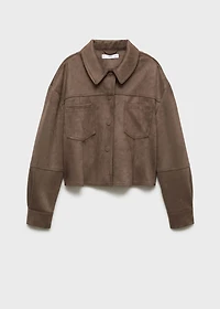 Leather-effect jacket with pockets