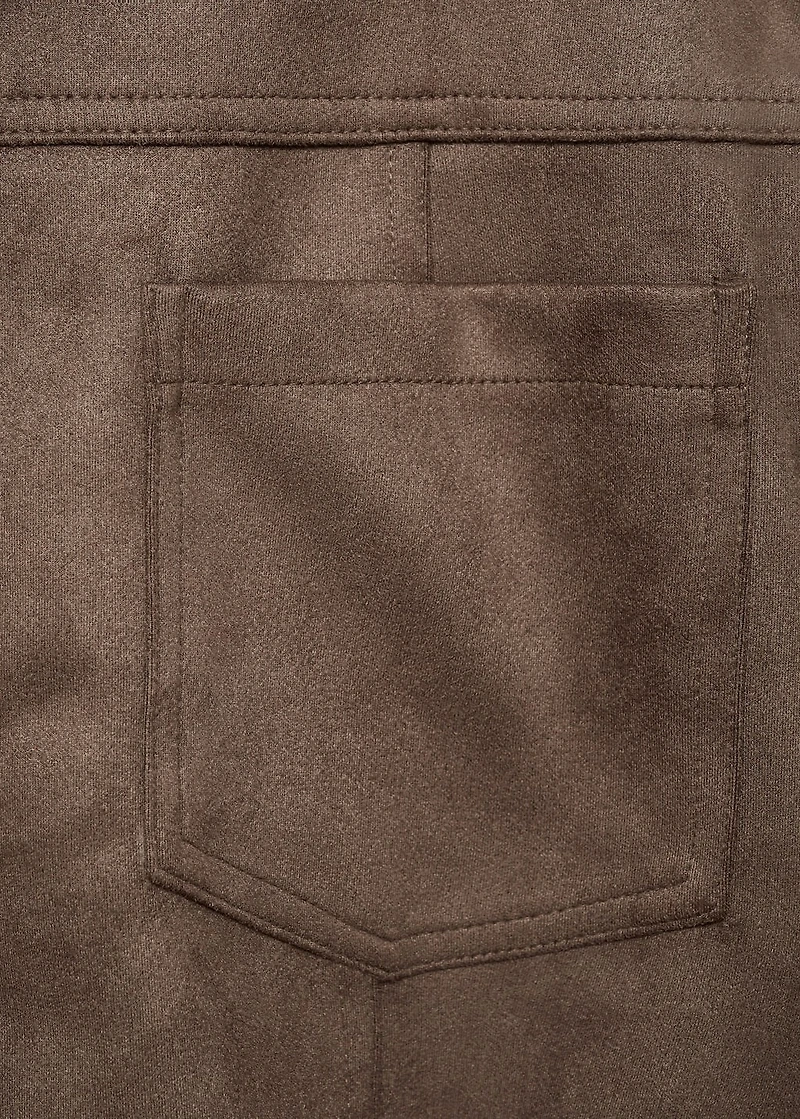 Leather-effect jacket with pockets