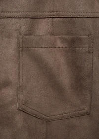 Leather-effect jacket with pockets