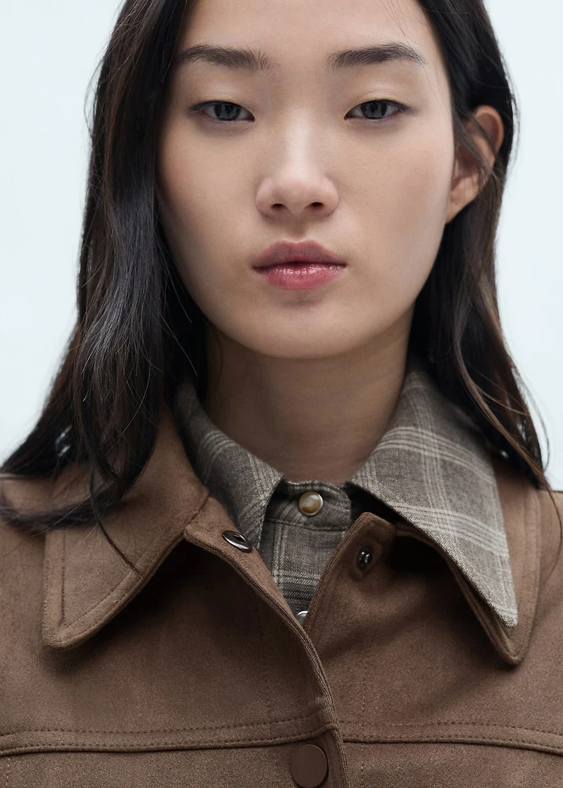 Leather-effect jacket with pockets