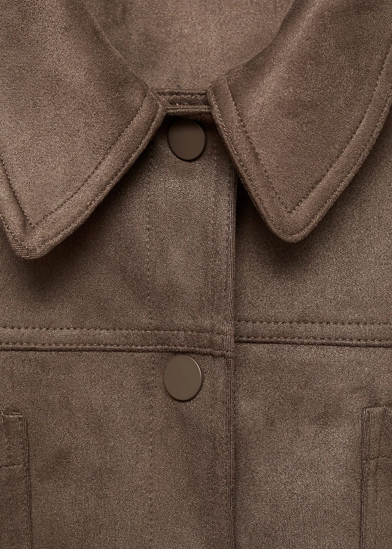Leather-effect jacket with pockets