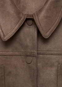 Leather-effect jacket with pockets