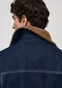 Denim jacket with shearling lining