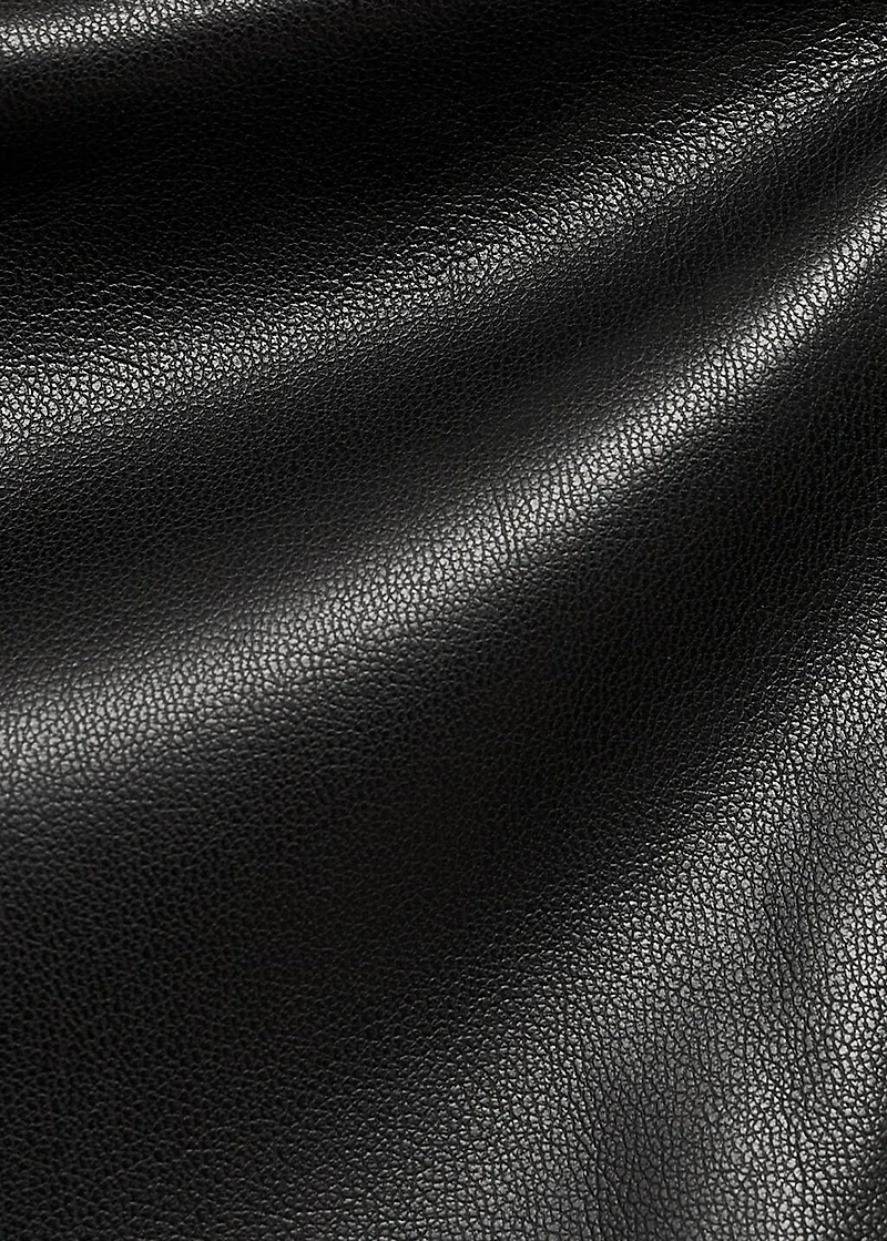 Leather-effect top with open shoulders