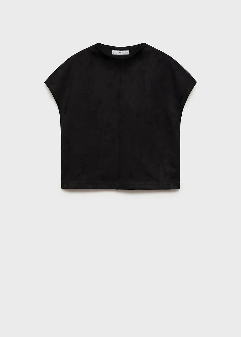 Leather-effect t-shirt