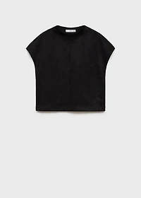 Leather-effect t-shirt