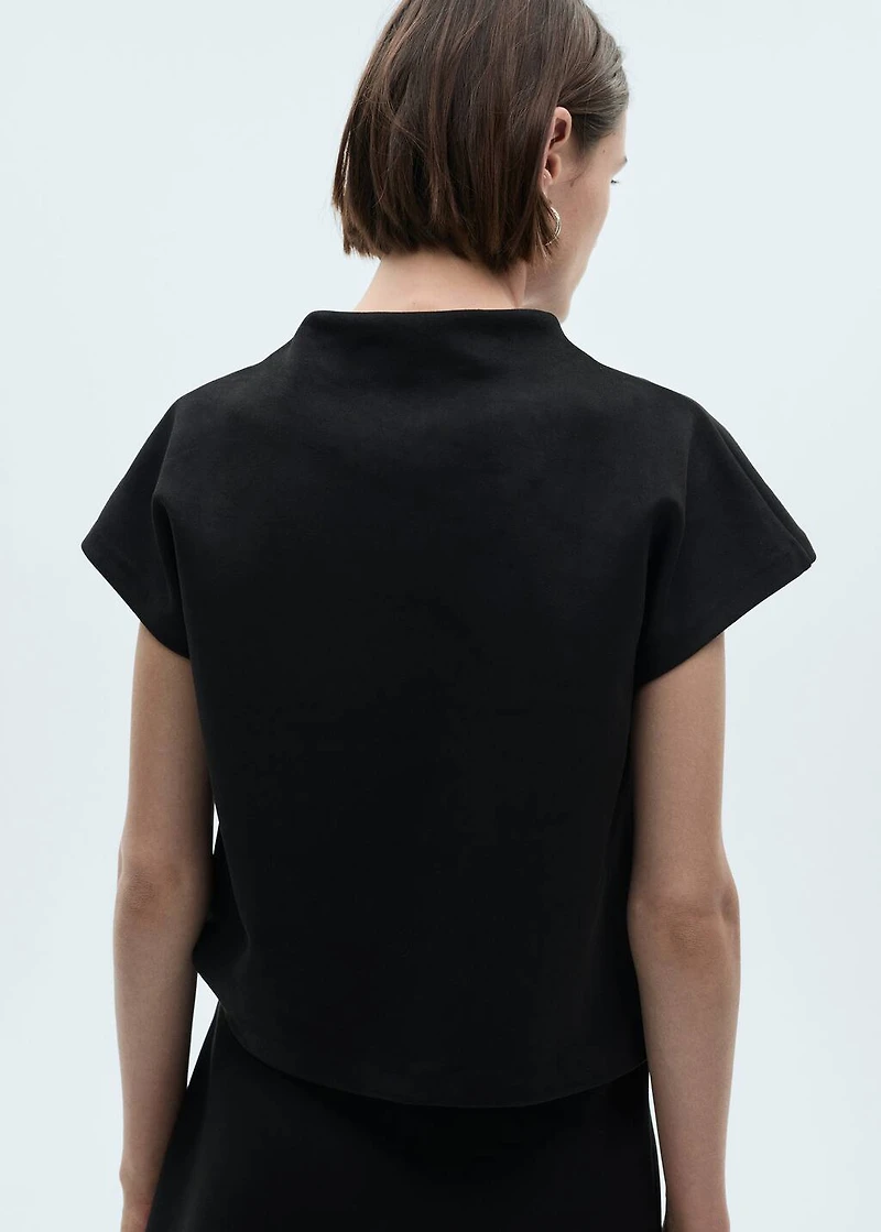 Leather-effect t-shirt