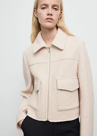 Wool jacket with pockets