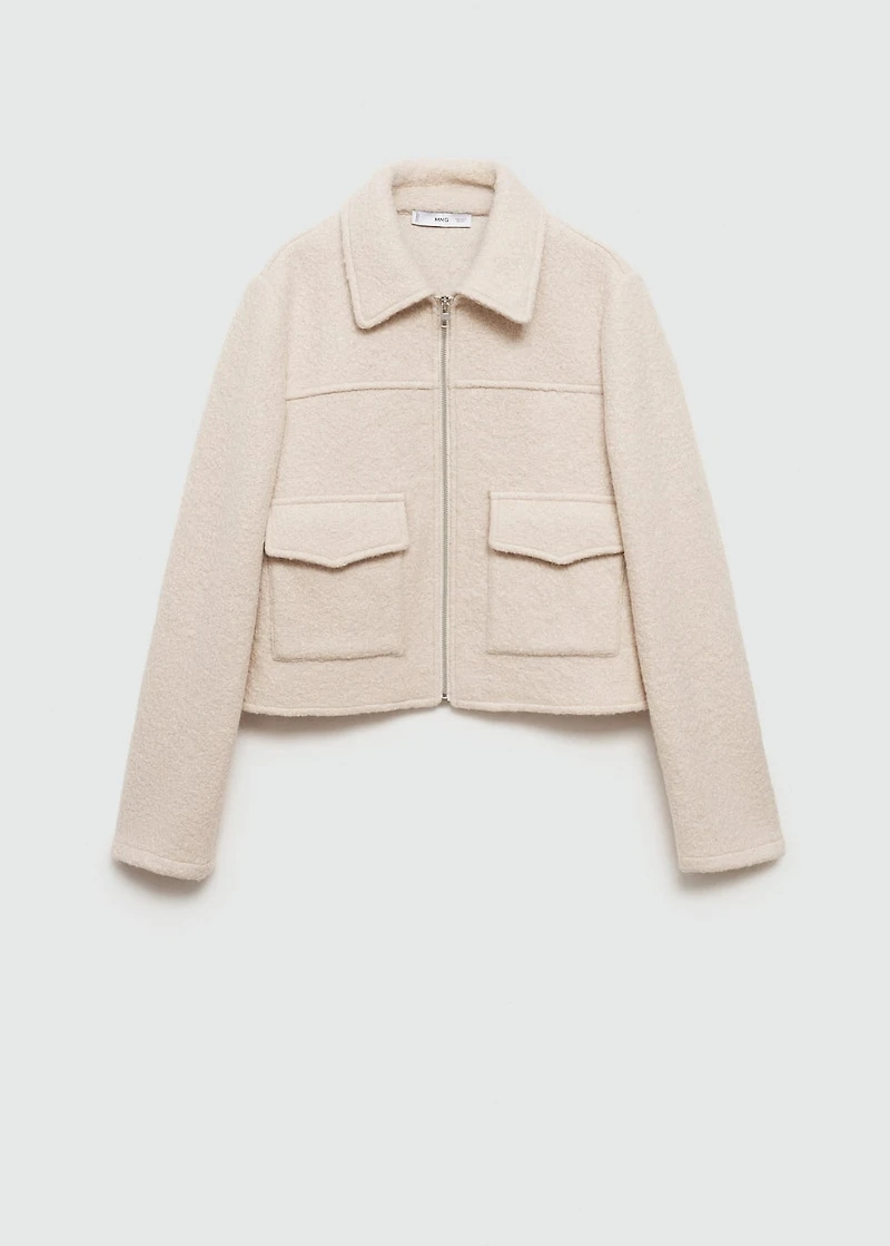 Wool jacket with pockets