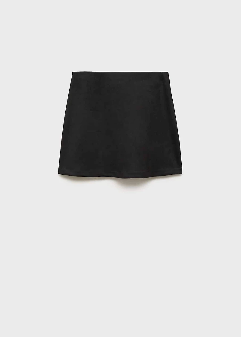 Leather-effect mini-skirt